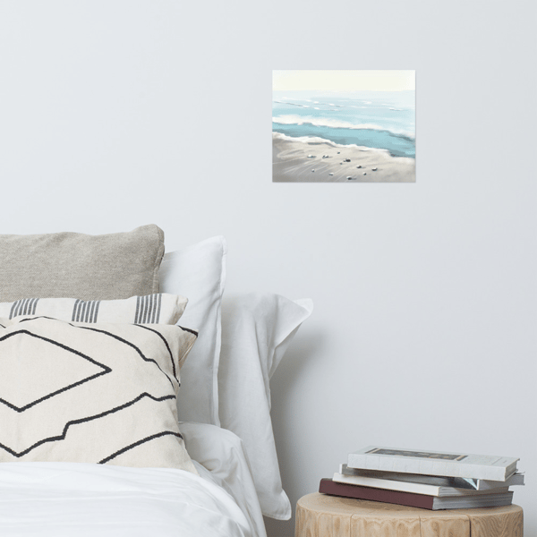 Beach art Digital art Printable digital drawing Seascape Zandvoort North sea artwork