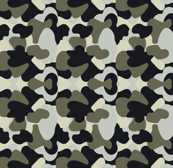 Camo Military Black Gray Khaki Pattern Fanny Pack