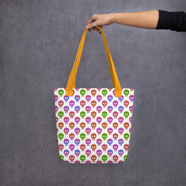 Colorful Skulls Seamless Pattern Tote bag