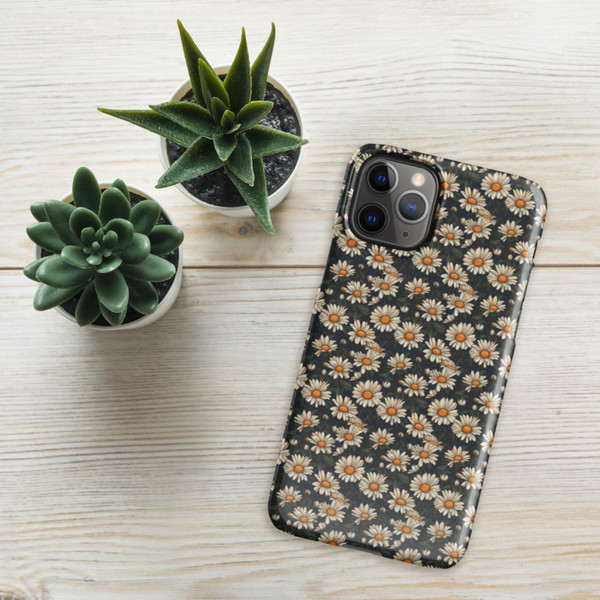 Daisy Flowers Retro Seamless Pattern Snap case for iPhone®