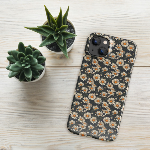 Daisy Flowers Retro Seamless Pattern Snap case for iPhone®