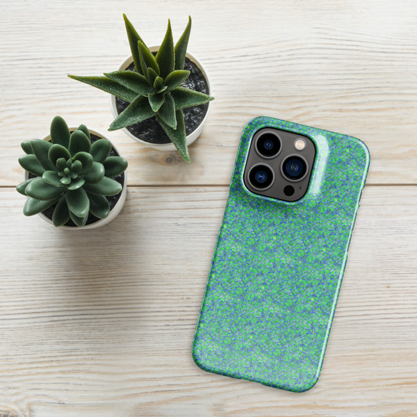 Green and Blue Modern Mozaic Snap case for iPhone®