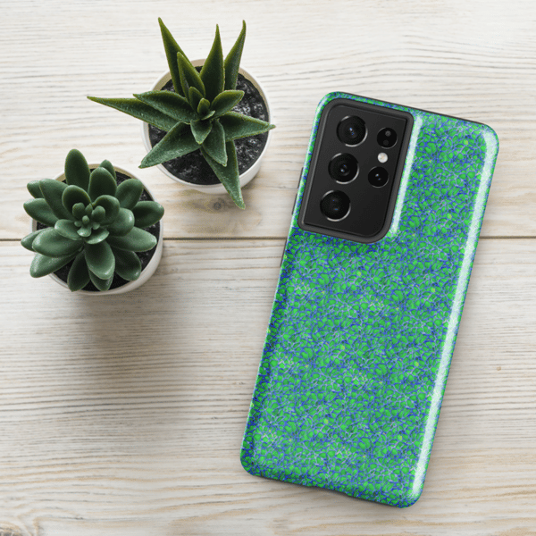 Green and Blue Modern Mozaic Tough case for Samsung®