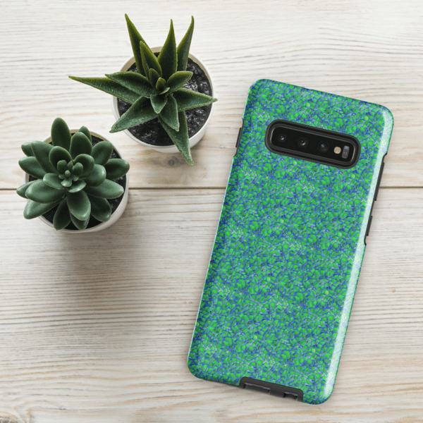 Green and Blue Modern Mozaic Tough case for Samsung®