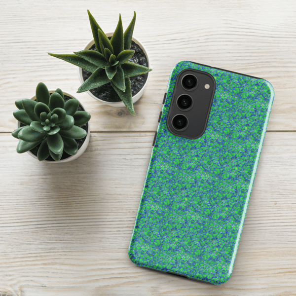 Green and Blue Modern Mozaic Tough case for Samsung®