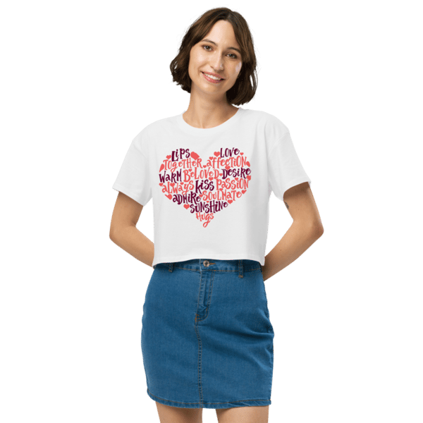 Loving Heart Words Women’s crop top