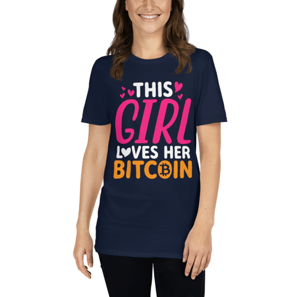 This Girl Loves Her Bitcoin Funny Short-Sleeve Unisex T-Shirt