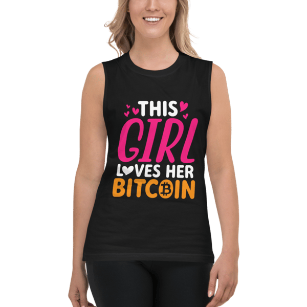 This Girl Loves Her Bitcoin Funny Muscle Shirt