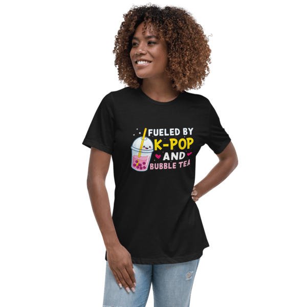 Fueled By K-Pop And Bubble Tea Anime Women's Relaxed T-Shirt