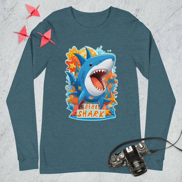 Shark bebe shark shark shark bebe shark Unisex Long Sleeve Tee