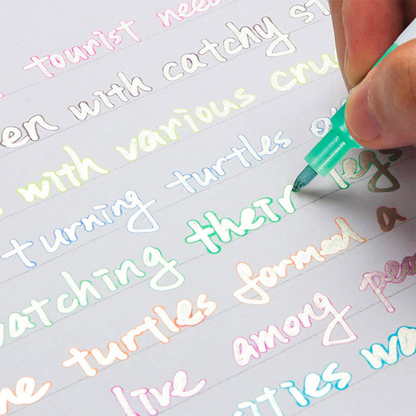 Self-Outline Metallic Markers | Double Line Outline Pen