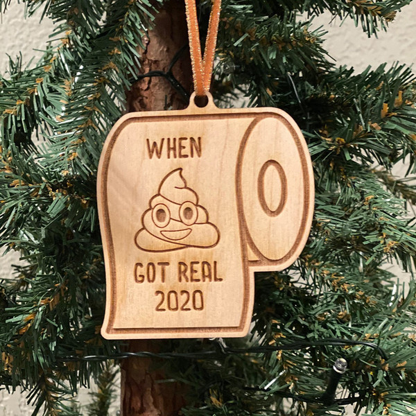 Tissue Paper Crisis Wood Ornament