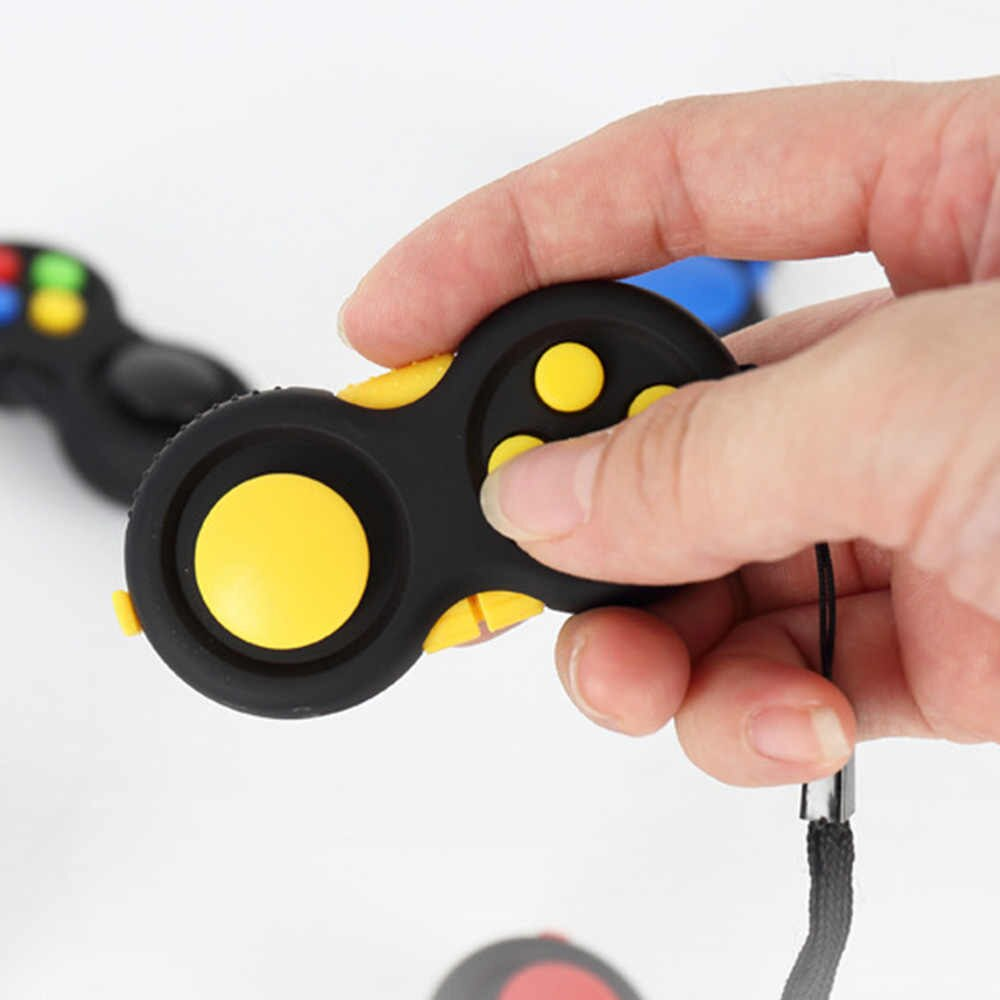 8-operation Fidget Pad Controller Toy For Dexterity & Stress Release yellow
