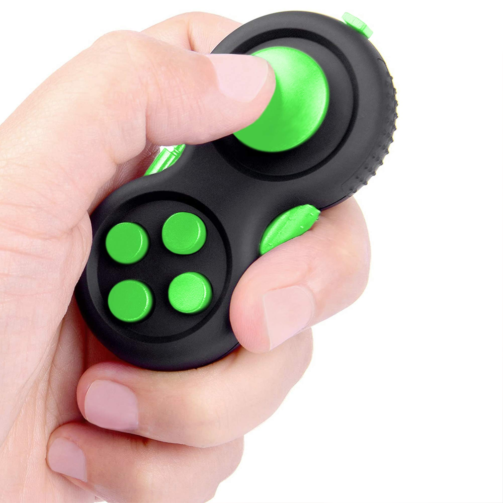 8-operation Fidget Pad Controller Toy For Dexterity & Stress Release green
