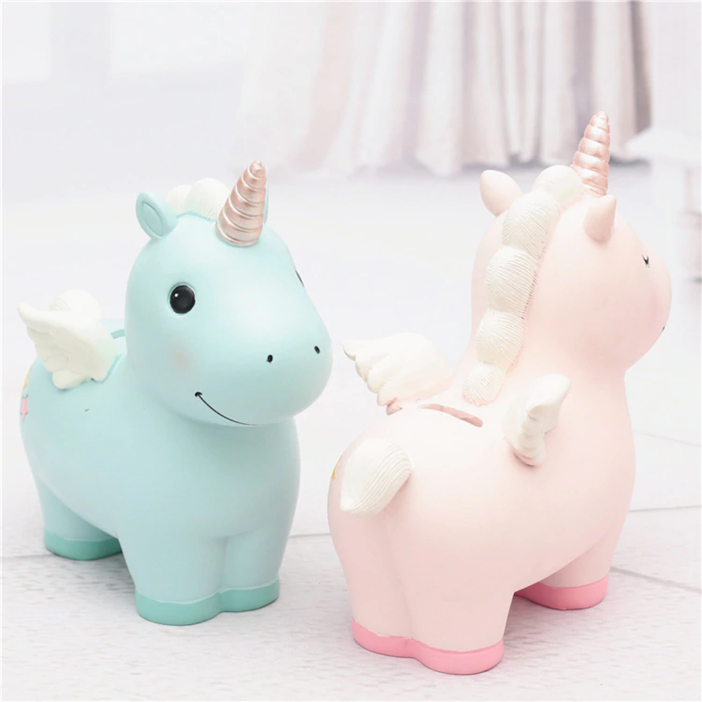 Unicorn Piggy Bank With Horn & Wings 1