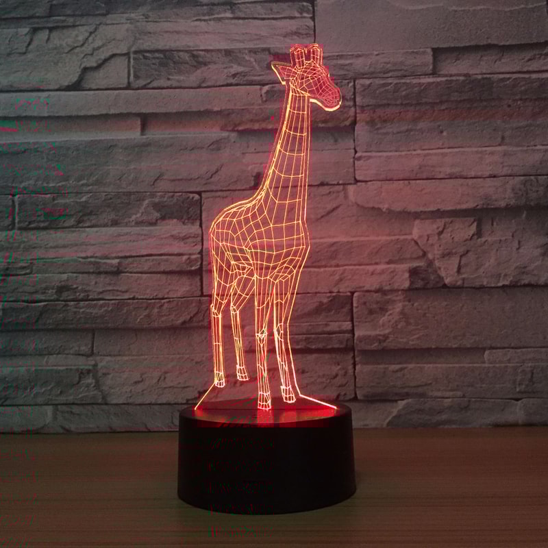 3D Illusion LED Giraffe Lamp For Living Room, Nursery, Office & Bedroom 5