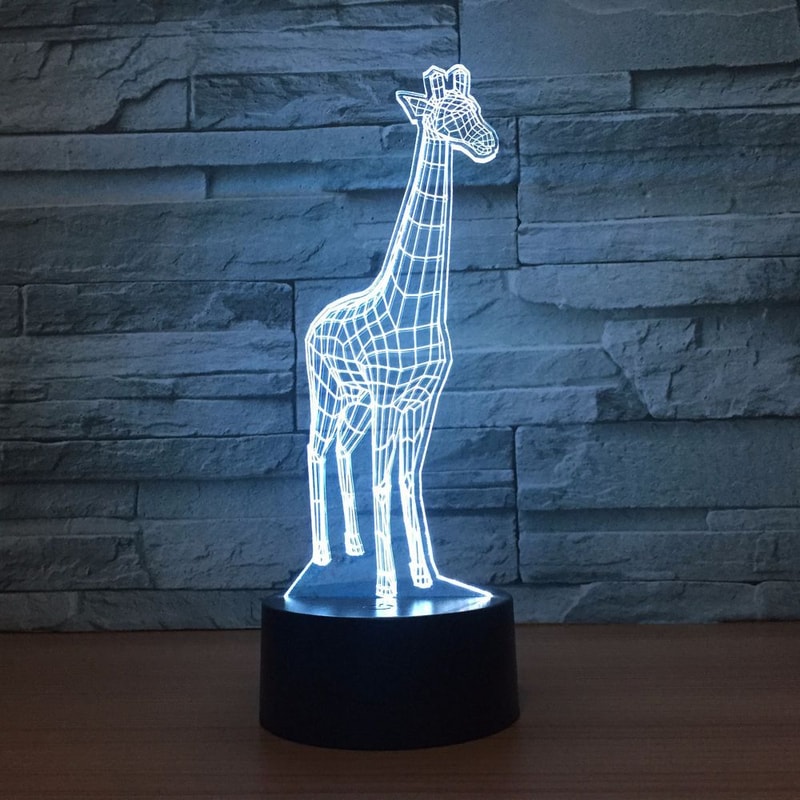 3D Illusion LED Giraffe Lamp For Living Room, Nursery, Office & Bedroom 4