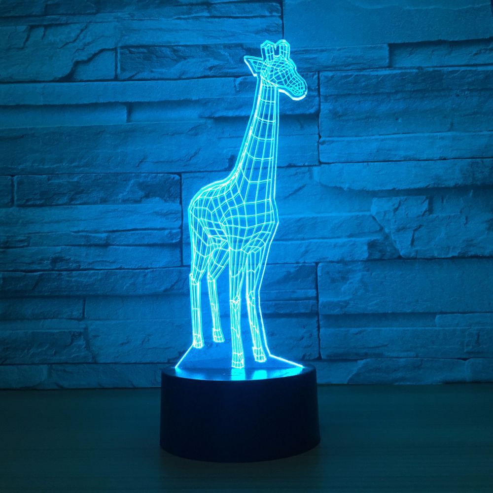 3D Illusion LED Giraffe Lamp For Living Room, Nursery, Office & Bedroom 3