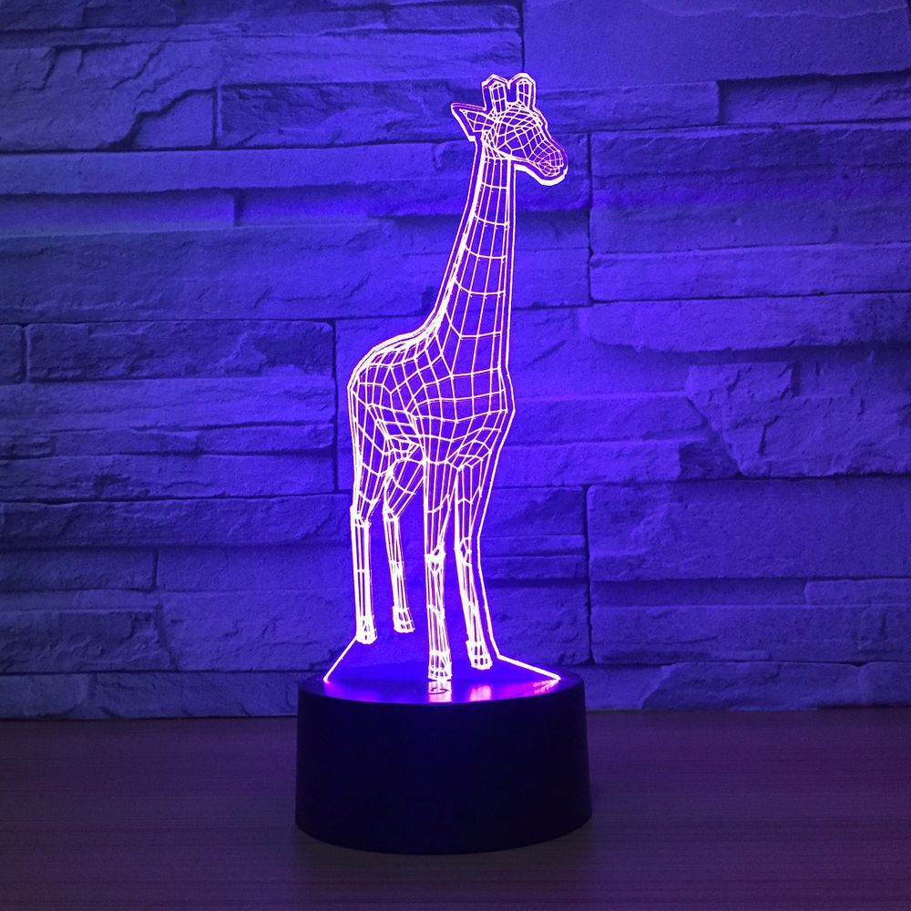 3D Illusion LED Giraffe Lamp For Living Room, Nursery, Office & Bedroom 1