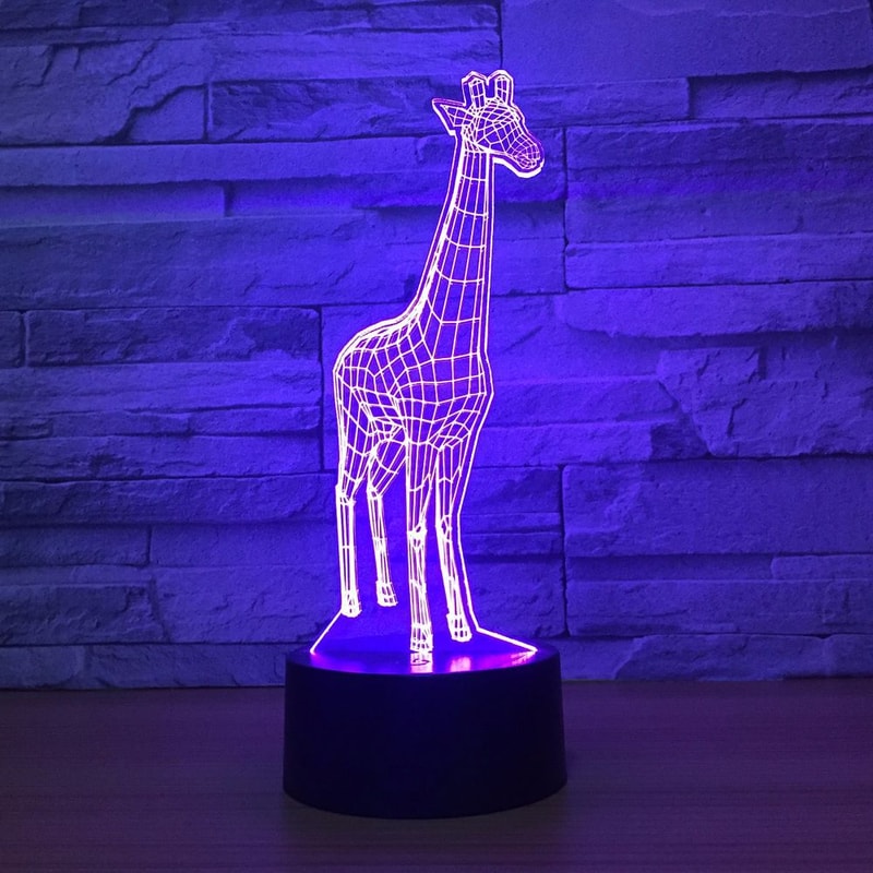 3D Illusion LED Giraffe Lamp For Living Room, Nursery, Office & Bedroom 1
