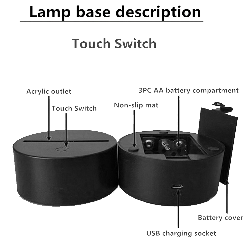 3D Illusion LED Giraffe Lamp For Living Room, Nursery, Office & Bedroom 6