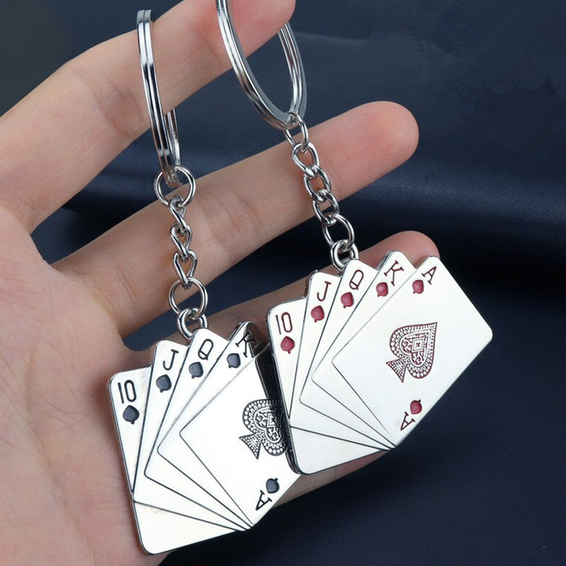5 Playing Card Keychain For Car Guys1