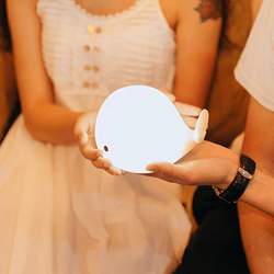 baby whale silicone night light