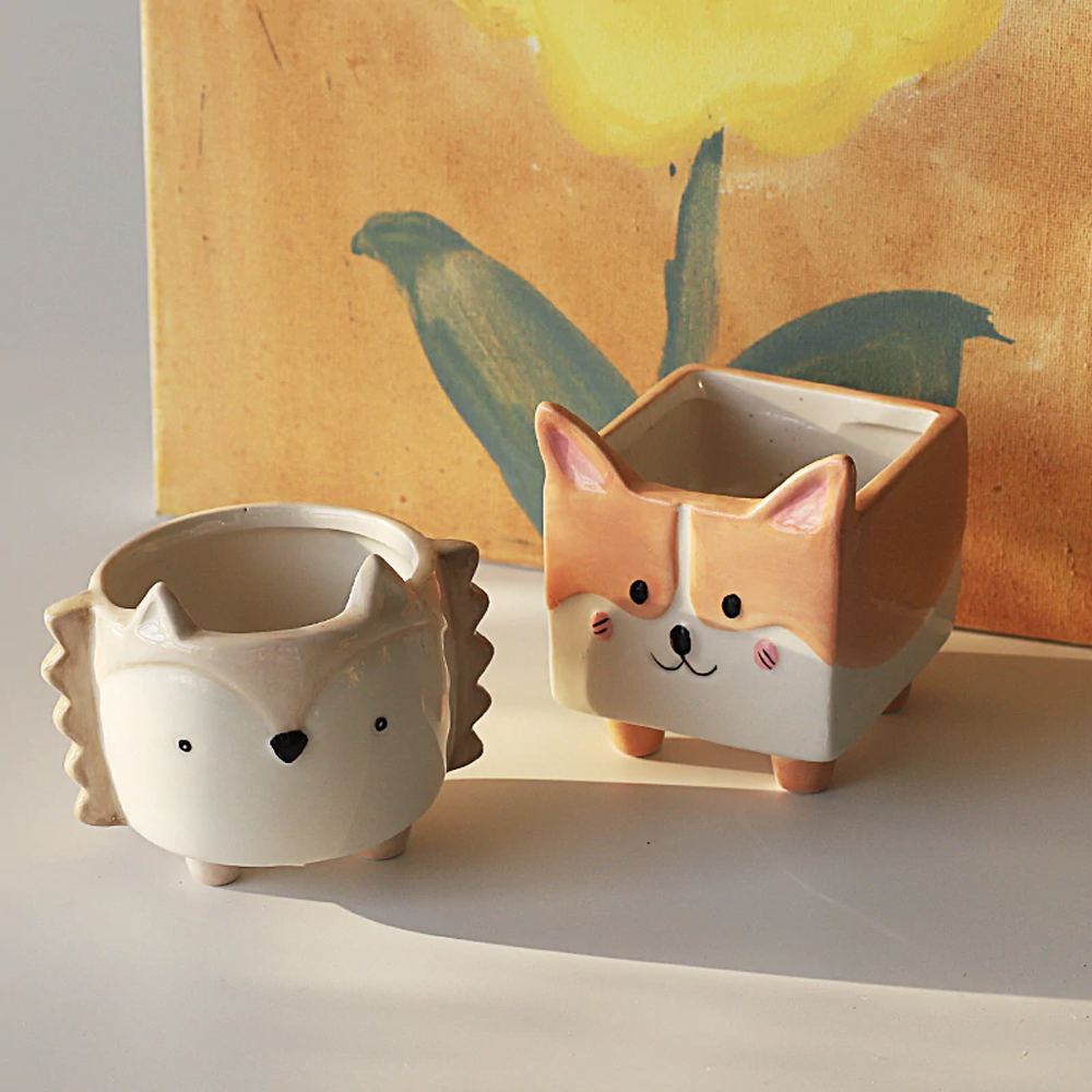 Cartoon Animal Shaped Ceramic Flower Pots 1