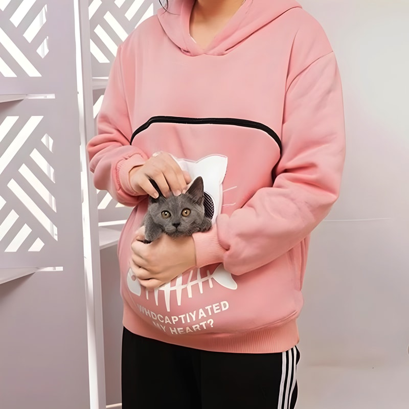 Cat Lover Hoodie Cuddle Pouch