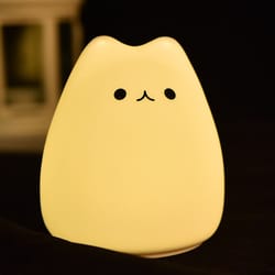 color-changing cat night light lamp