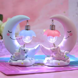 cute moon unicorn night light