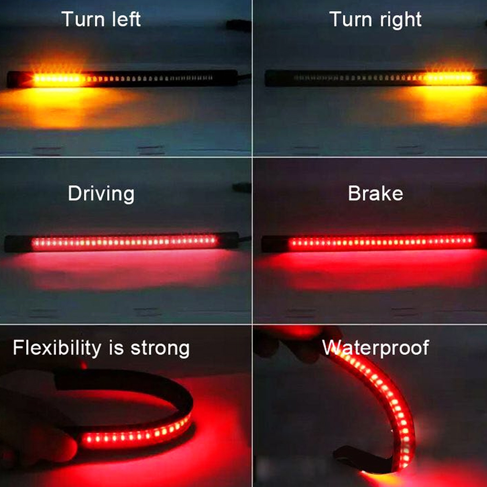 Flexible LED Brake Light Strip Motorcycle Bar2