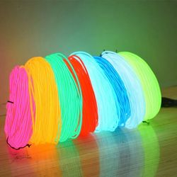 diy flexible multi-colored neon wire led lights