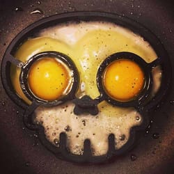 food grade silicone skull shaped egg frying mold