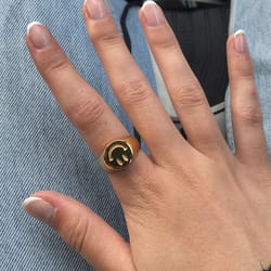 gold smiley ring