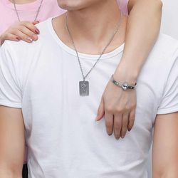 heart lock bracelet with key necklace