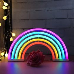 led rainbow neon sign