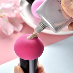 mushroom makeup sponge with handle