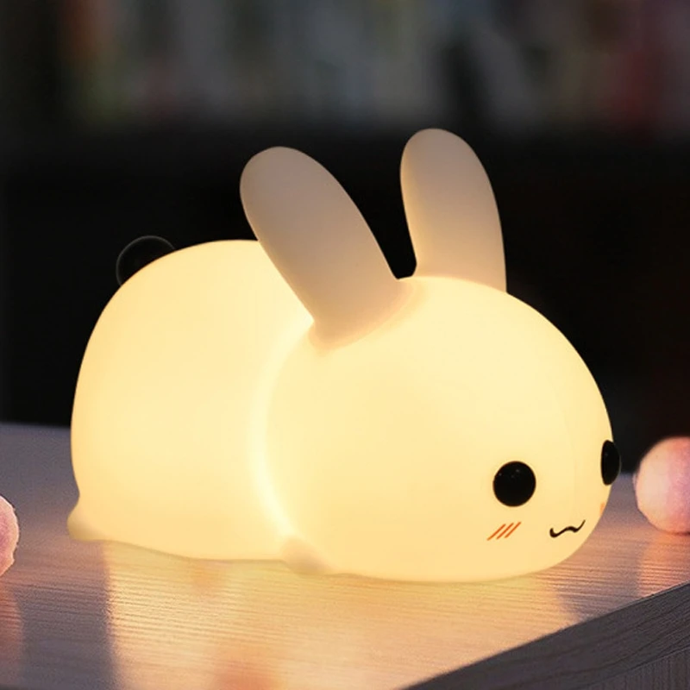 Rechargeable Silicone Dimmable Bunny Night Light 1