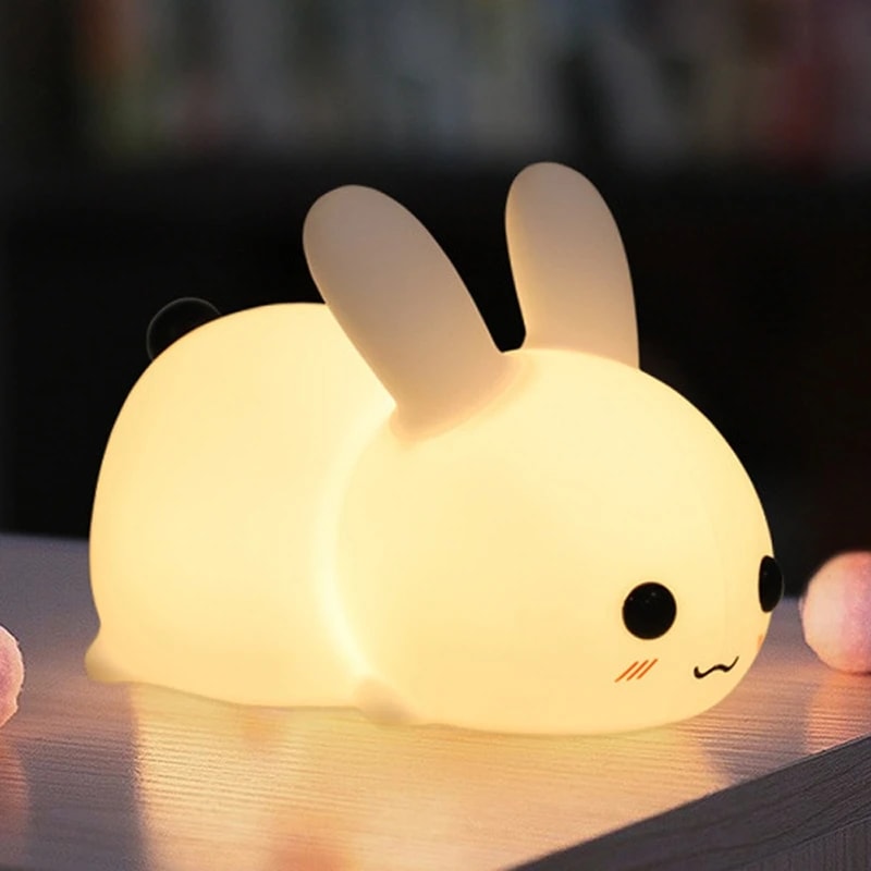 Rechargeable Silicone Dimmable Bunny Night Light 1
