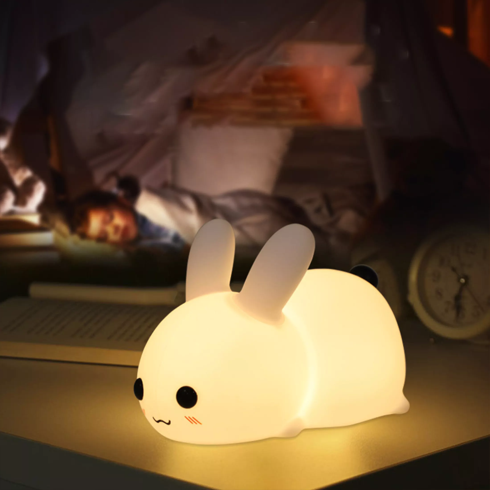 Rechargeable Silicone Dimmable Bunny Night Light 3