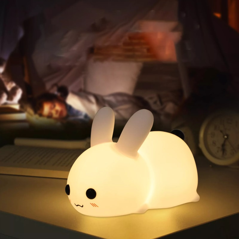 Rechargeable Silicone Dimmable Bunny Night Light 3