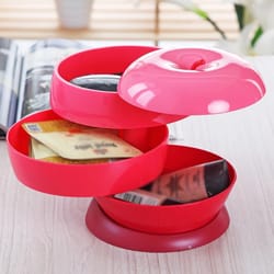 space-saving apple shaped container