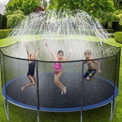 trampoline sprinkler attachment system - fun heat buster water game for kids