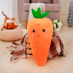 cute carrot-shaped plush toy pillow