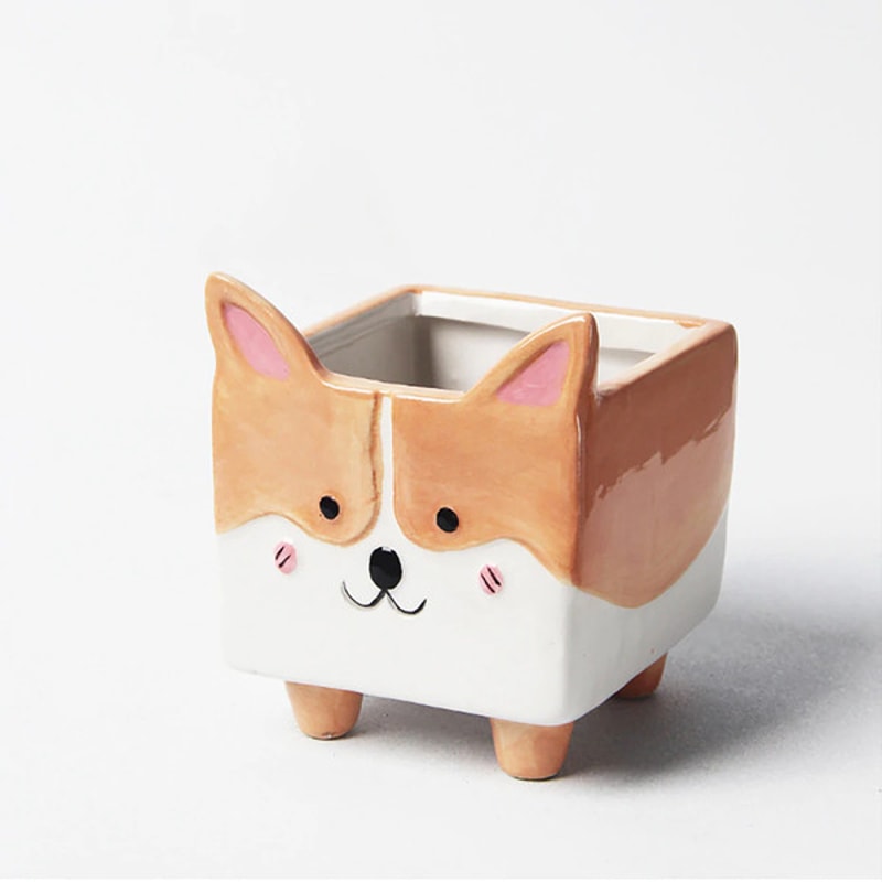 Cartoon Animal Shaped Ceramic Flower Pots Dog