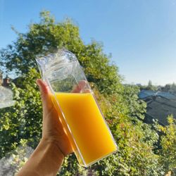 clear plastic milk carton water bottle