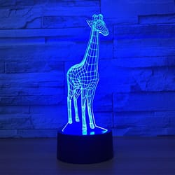 3d illusion led giraffe lamp for living room, nursery, office & bedroom