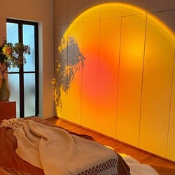 relaxing rainbow sunset red led projector