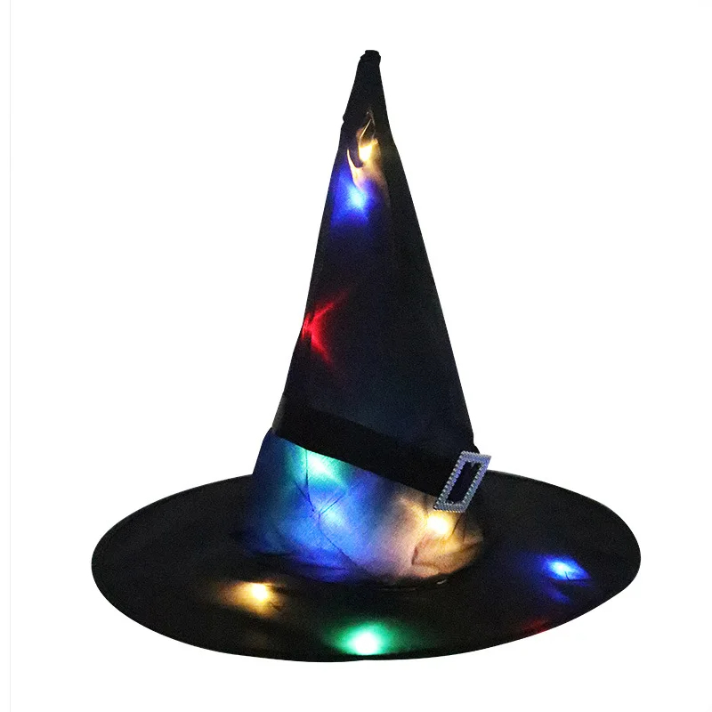 Hanging Halloween Witch Hat Lights Black